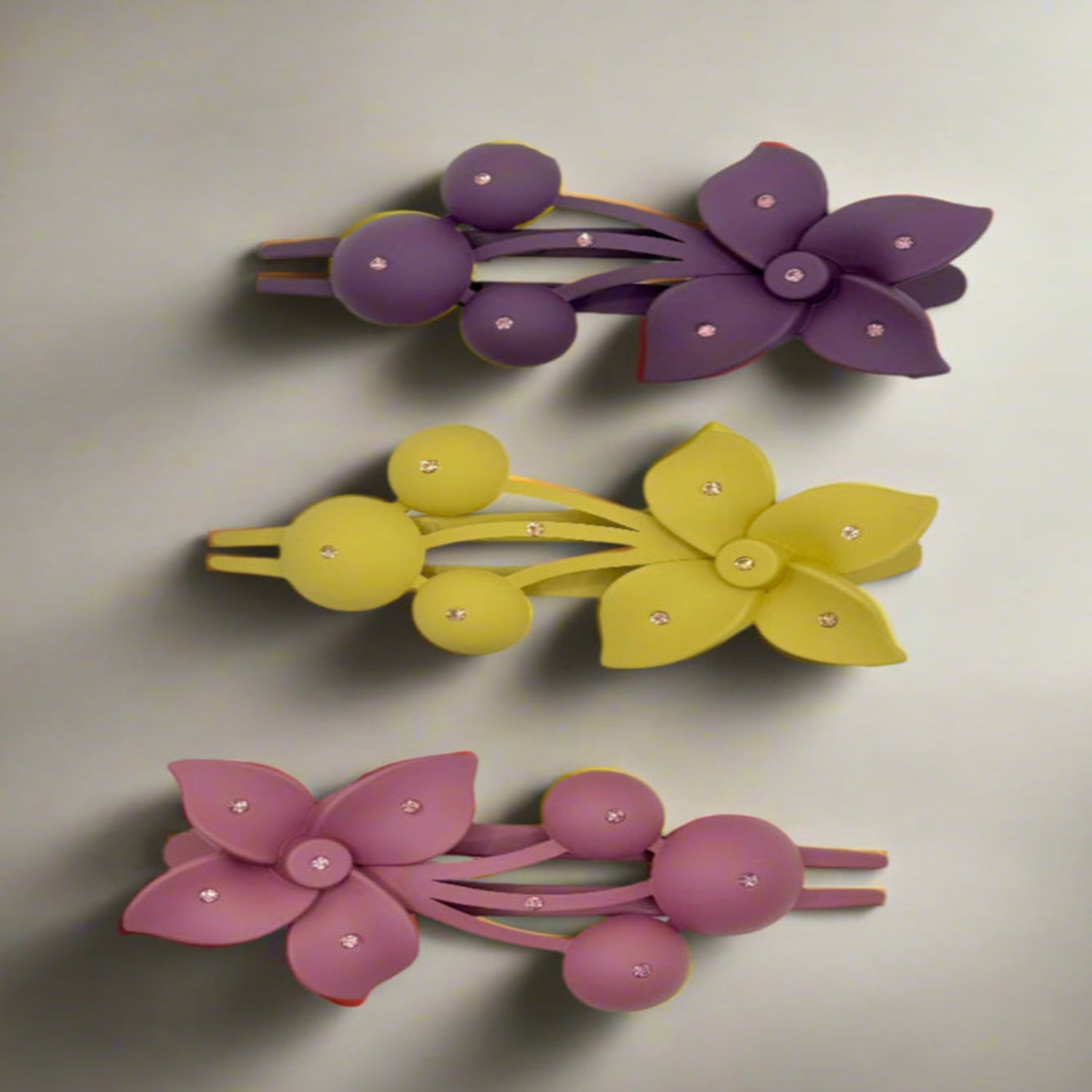 Dot Flower Claw Clip