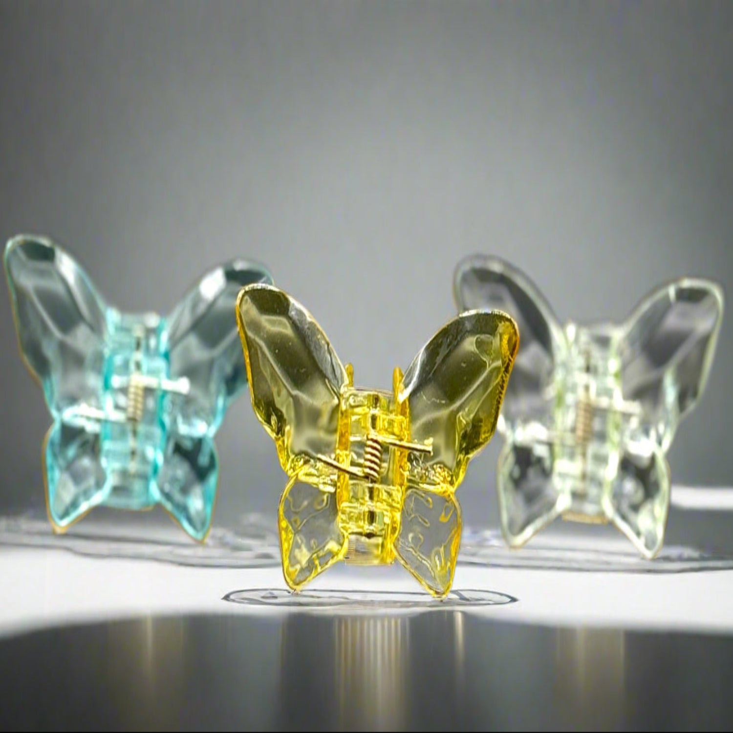 Transparent Butterfly Claw Clip