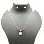 Cube Bead Pendant Necklace-JN1006