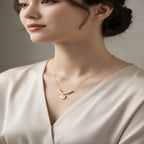 Cube Bead Pendant Necklace-JN1006