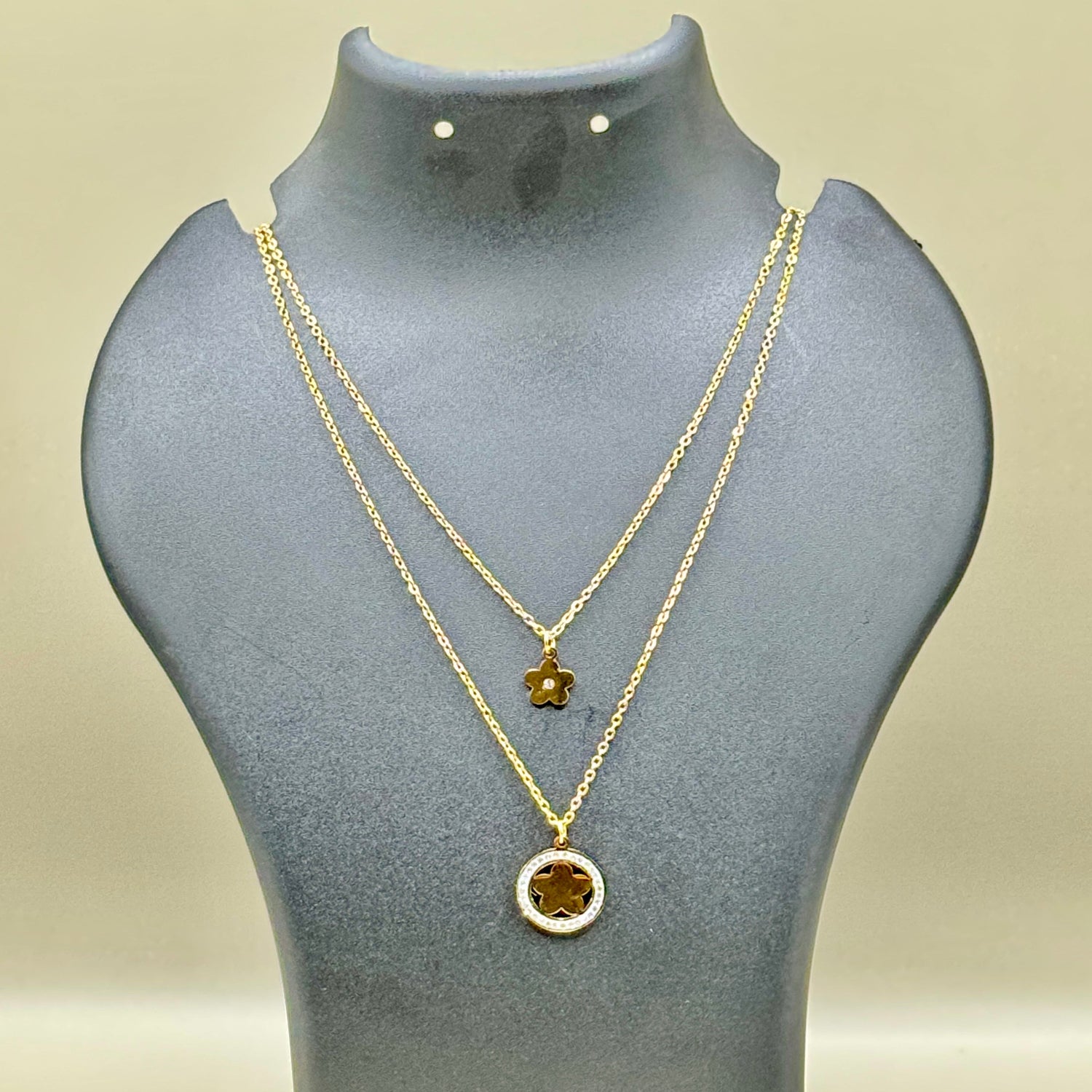 Star and Flower Layered Necklace