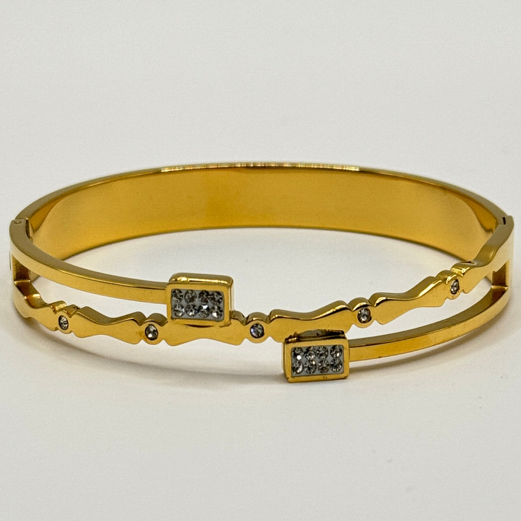 Rectangular Bezels Bangle-JB1017