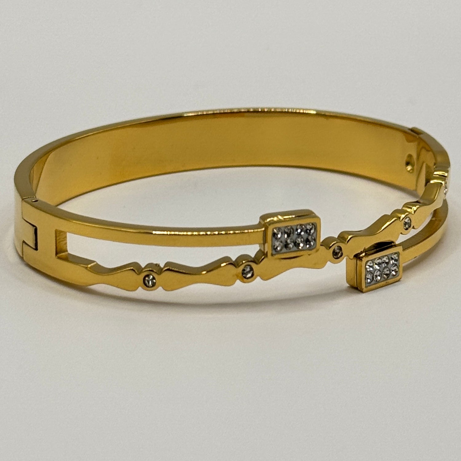 Rectangular Bezels Bangle-JB1017