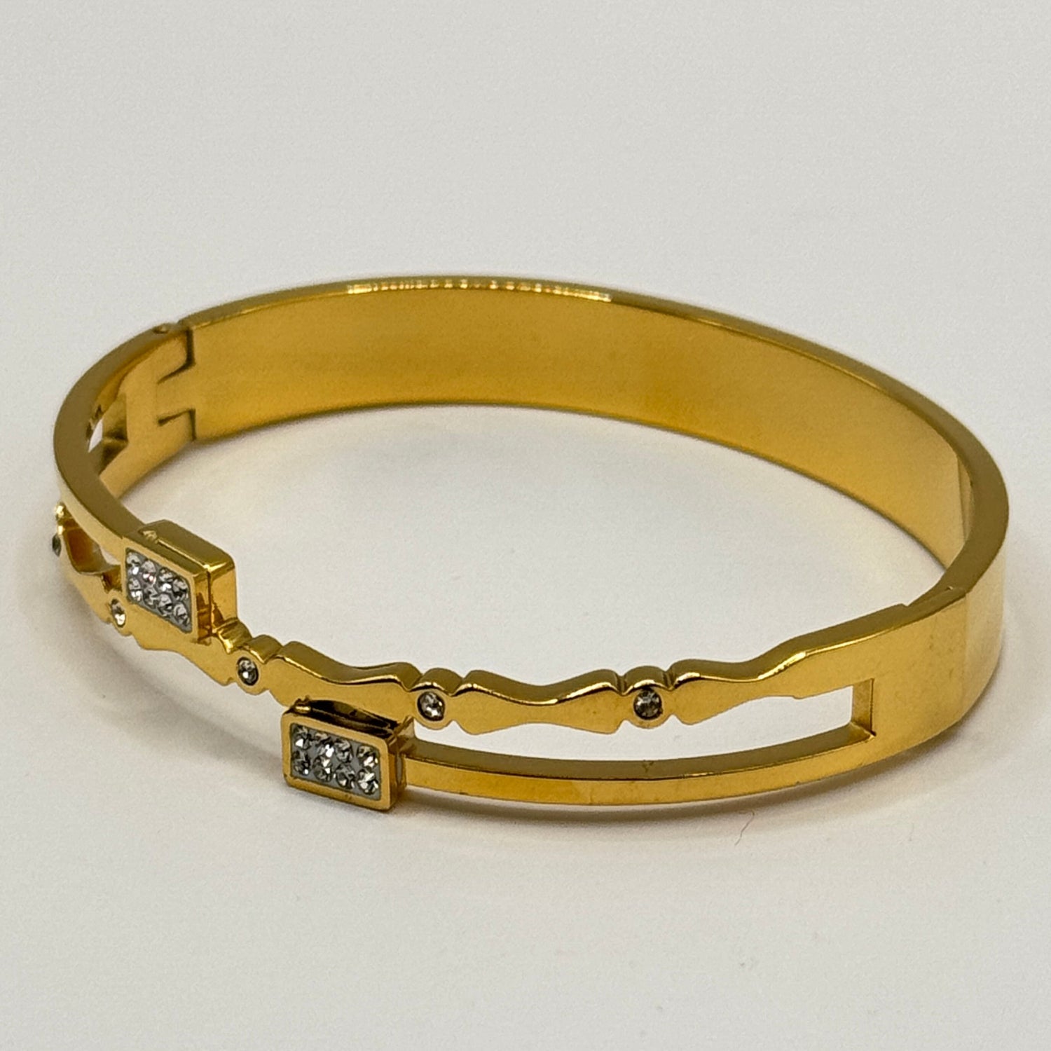 Rectangular Bezels Bangle-JB1017