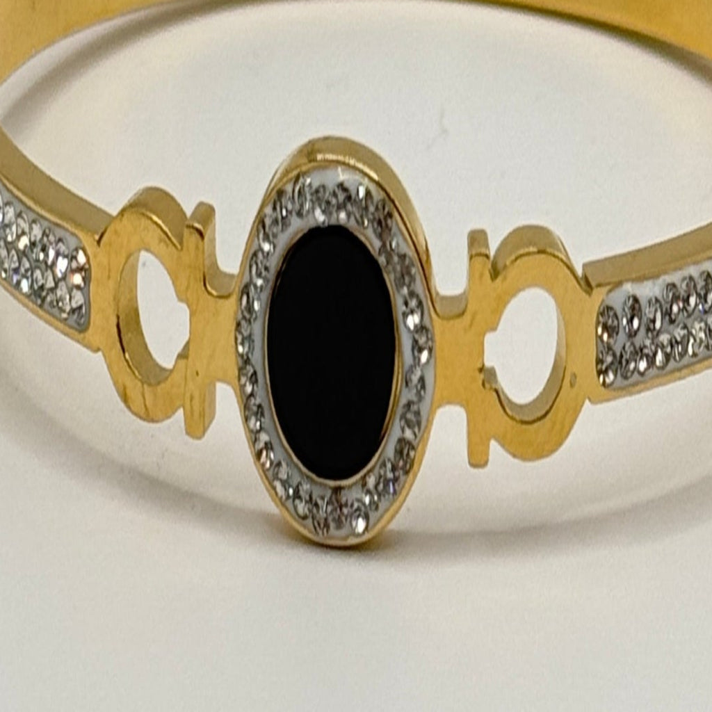 Black Onyx Bangles-JB1013