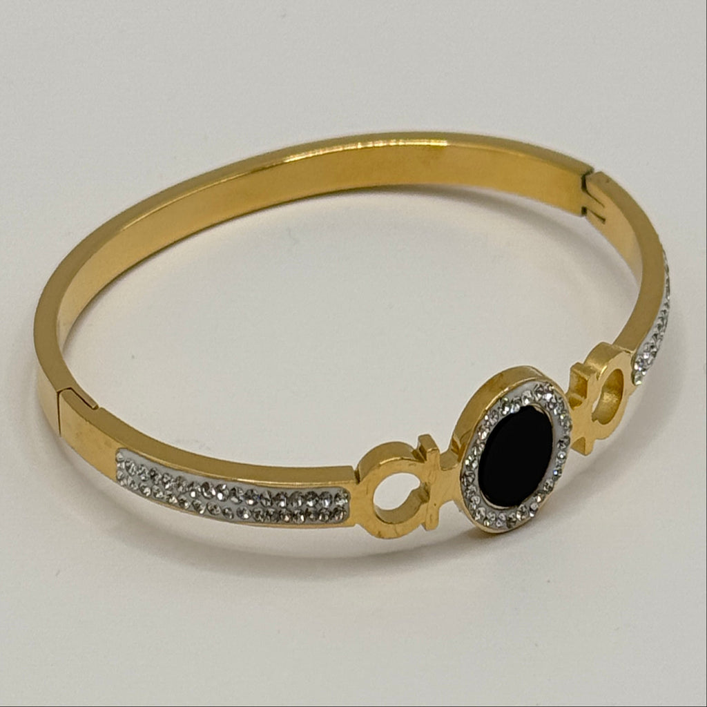 Black Onyx Bangles-JB1013