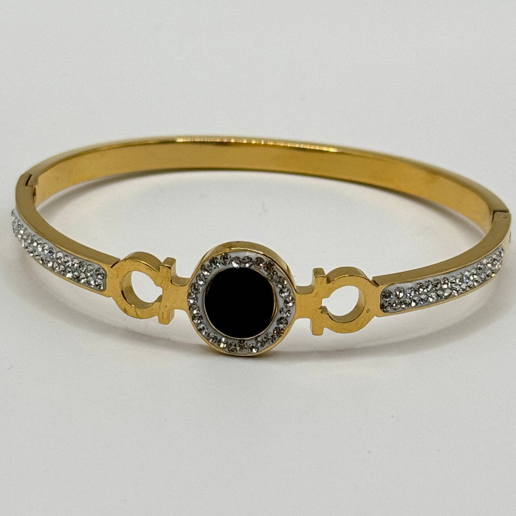 Black Onyx Bangles-JB1013