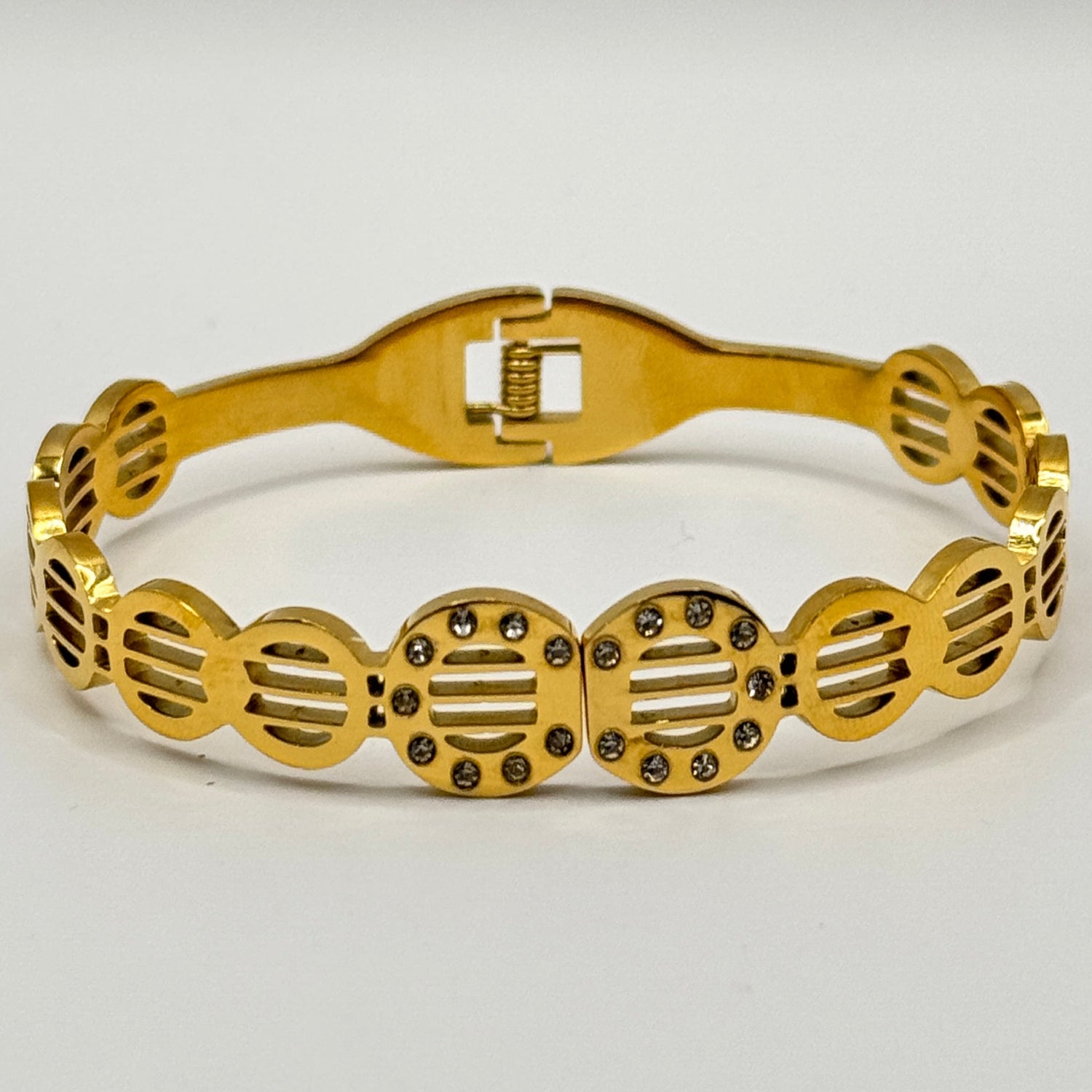 Geometric Gold Bangle