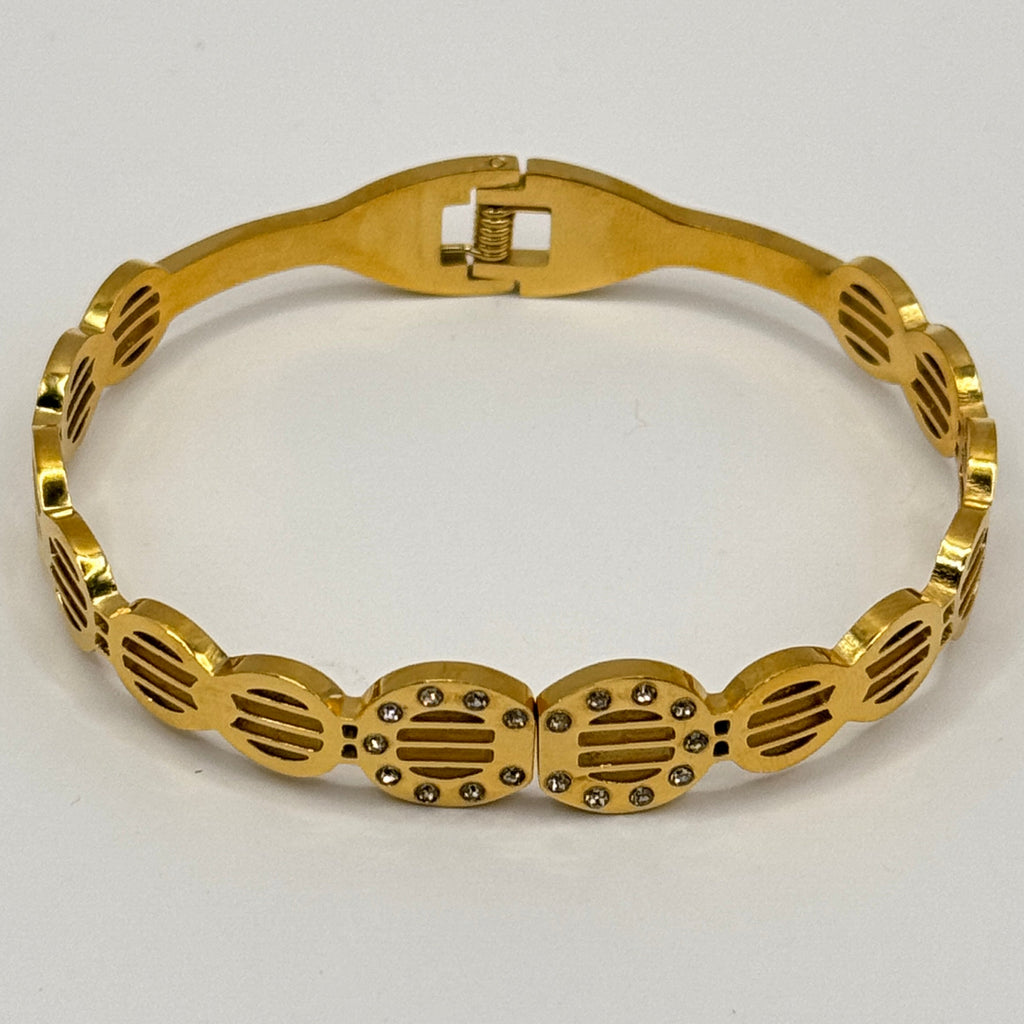 Geometric Gold Bangle-JB1003