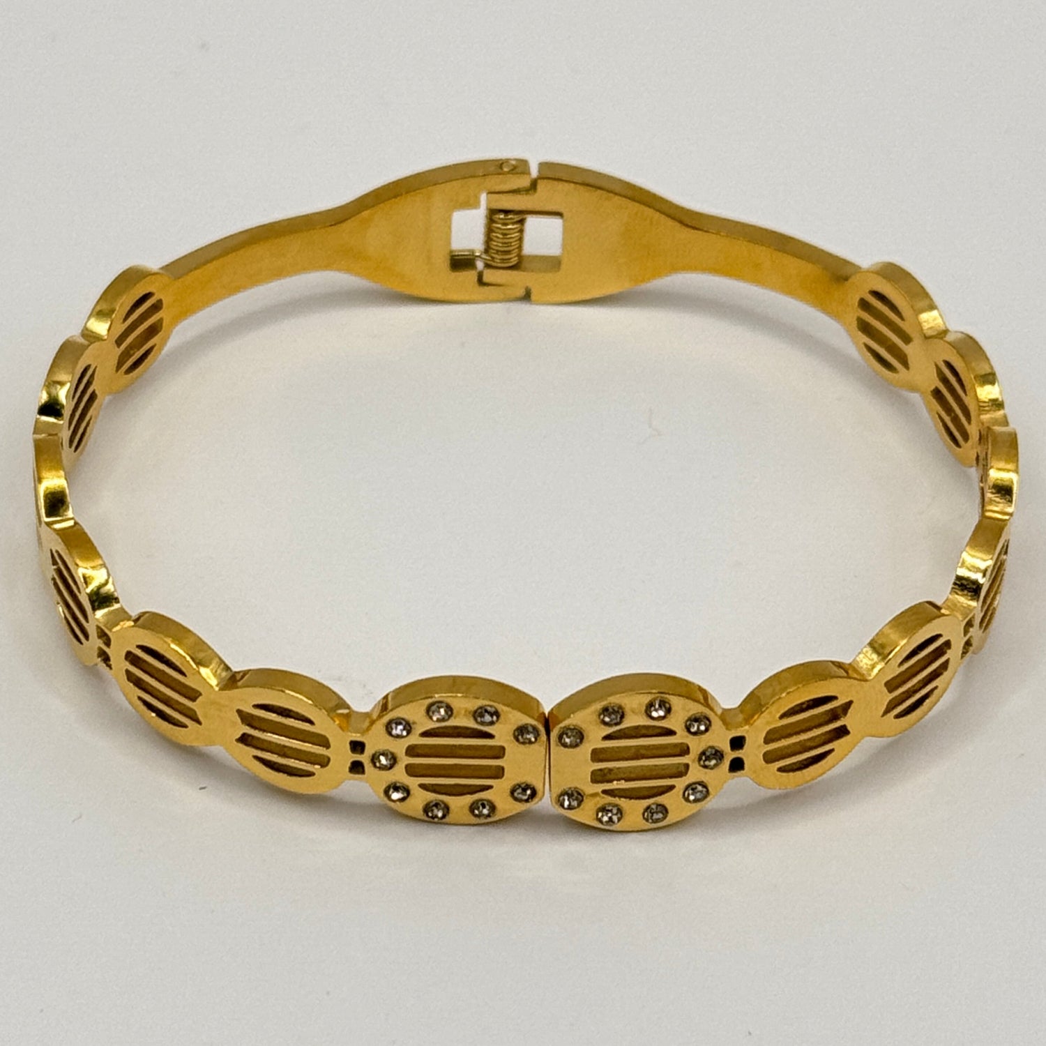 Geometric Gold Bangle