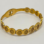 Geometric Gold Bangle-JB1003