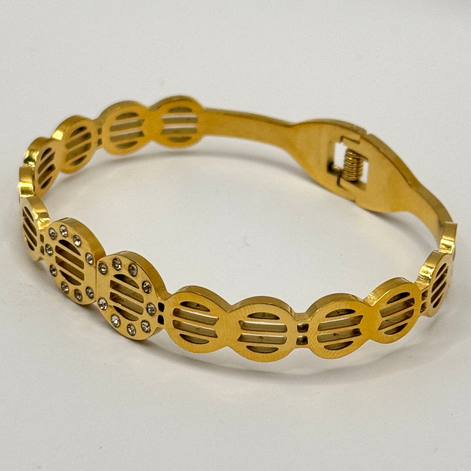 Geometric Gold Bangle