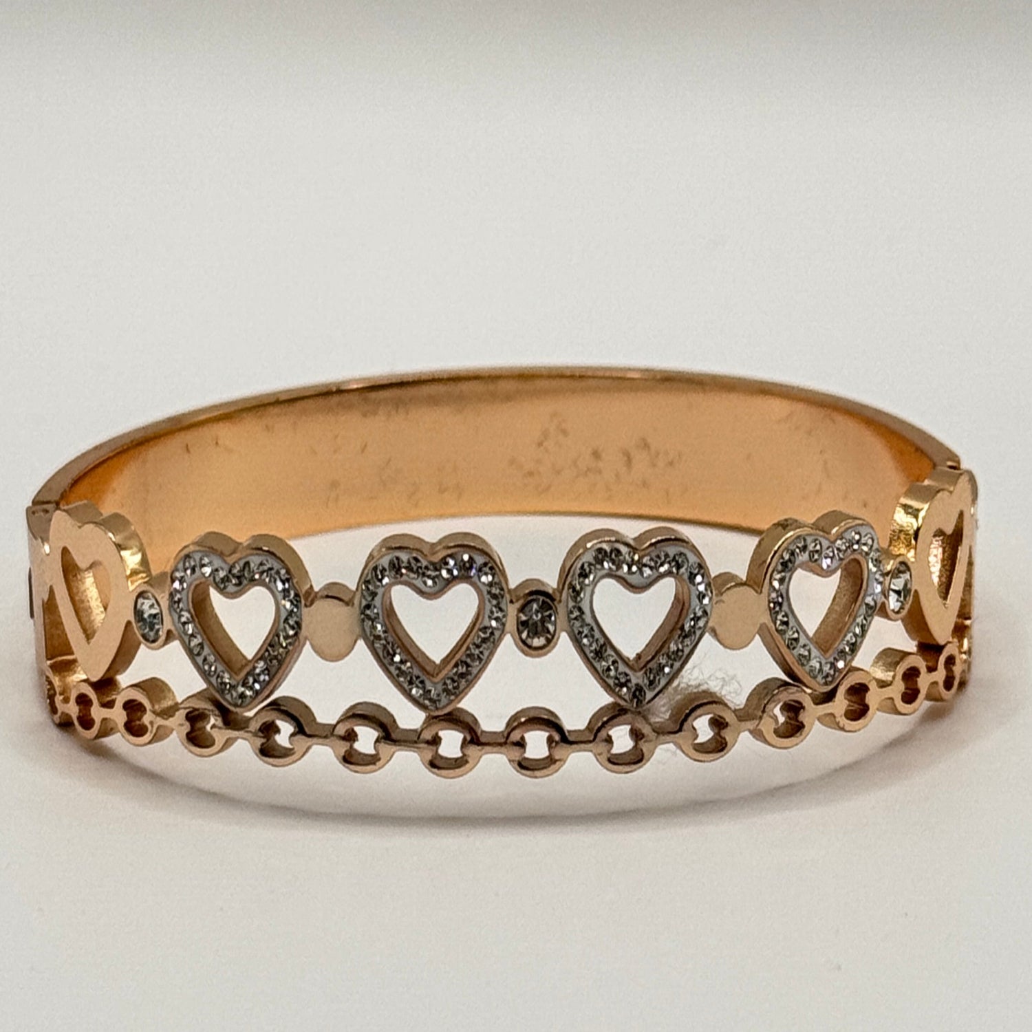 Crystal Heart Bangles