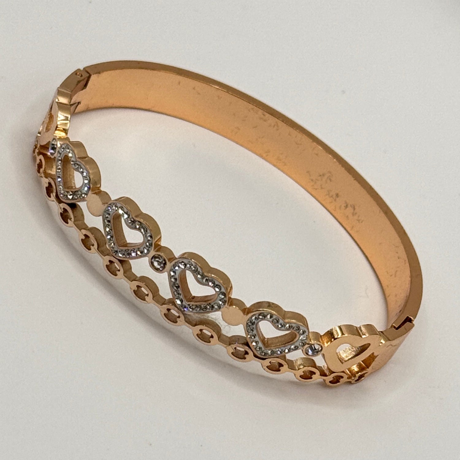 Crystal Heart Bangles